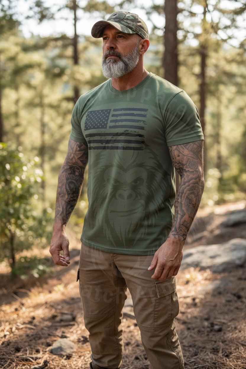 Grunge American Flag T-shirt Appalachian Apparel Co